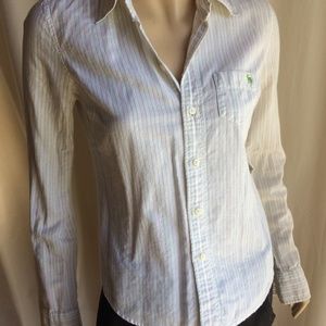 Abercrombie Button Down Shirt  Light Pink Stripes